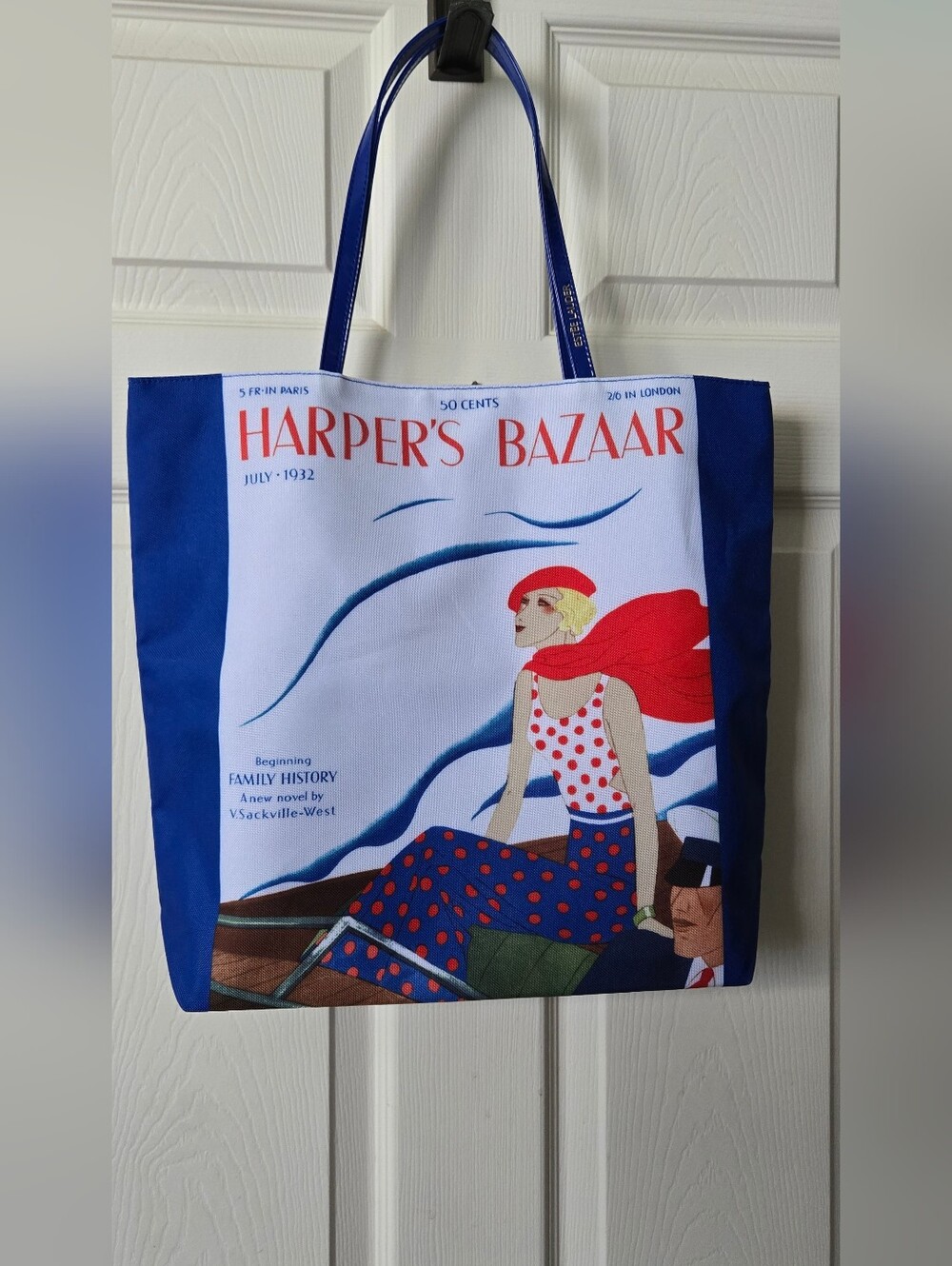 Blue Graphic Tote Bag